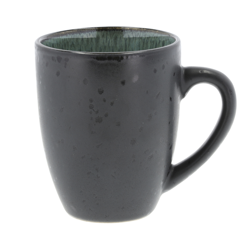  Bitz Black Green mug with handle 300 ml