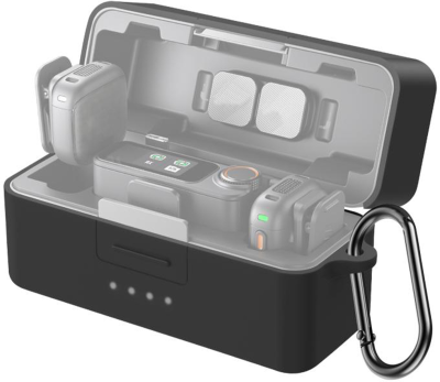  PULUZ Silicone Protective Case for DJI Mic 3 Charging Case (Black)