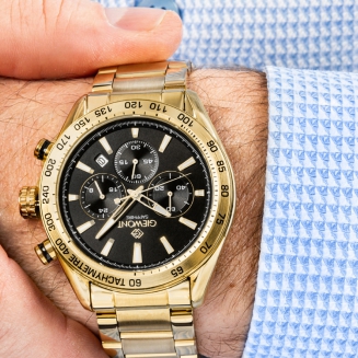 Zegarek Męski Giewont Chronograph Sapphire Złoto Czarny GW9580-B4 - 5