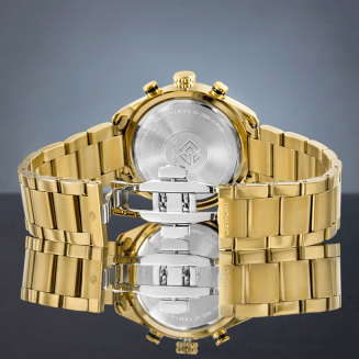 Zegarek Męski Giewont Chronograph Sapphire Złoto Czarny GW9580-B4 - 7