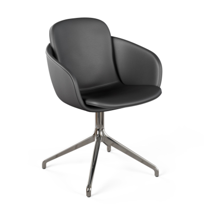 SACKit Chair No. One S2 Terra Black | Silver Swivel Chair