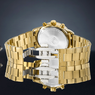 Zegarek Męski Giewont Chronograph Sapphire Złoto Czarny GW4580-B4 - 6