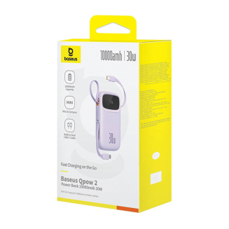Powerbank Baseus QPow 2 10000mAh 30W 2xUSB-C (fioletowy) - 7