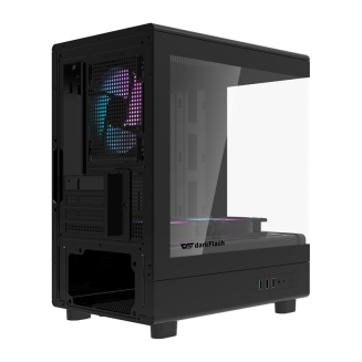  Darkflash DB330M Computer Case + 3 Fans (Black) - 6