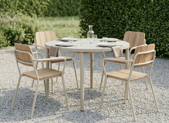 Meble ogrodowe SACKit Kirra Teak. Skandynawski minimalizm w naturalnym wydaniu.