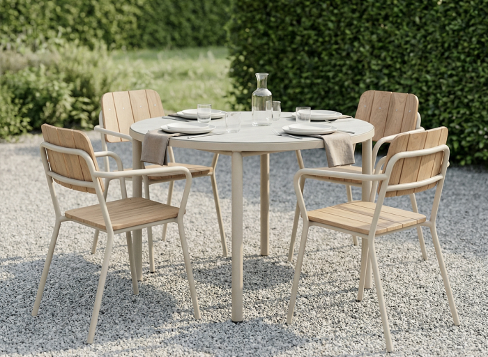 Meble ogrodowe SACKit Kirra Teak. Skandynawski minimalizm w naturalnym wydaniu.